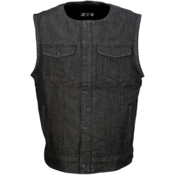 Z1R Ganja Denim Men's Cruiser Vests