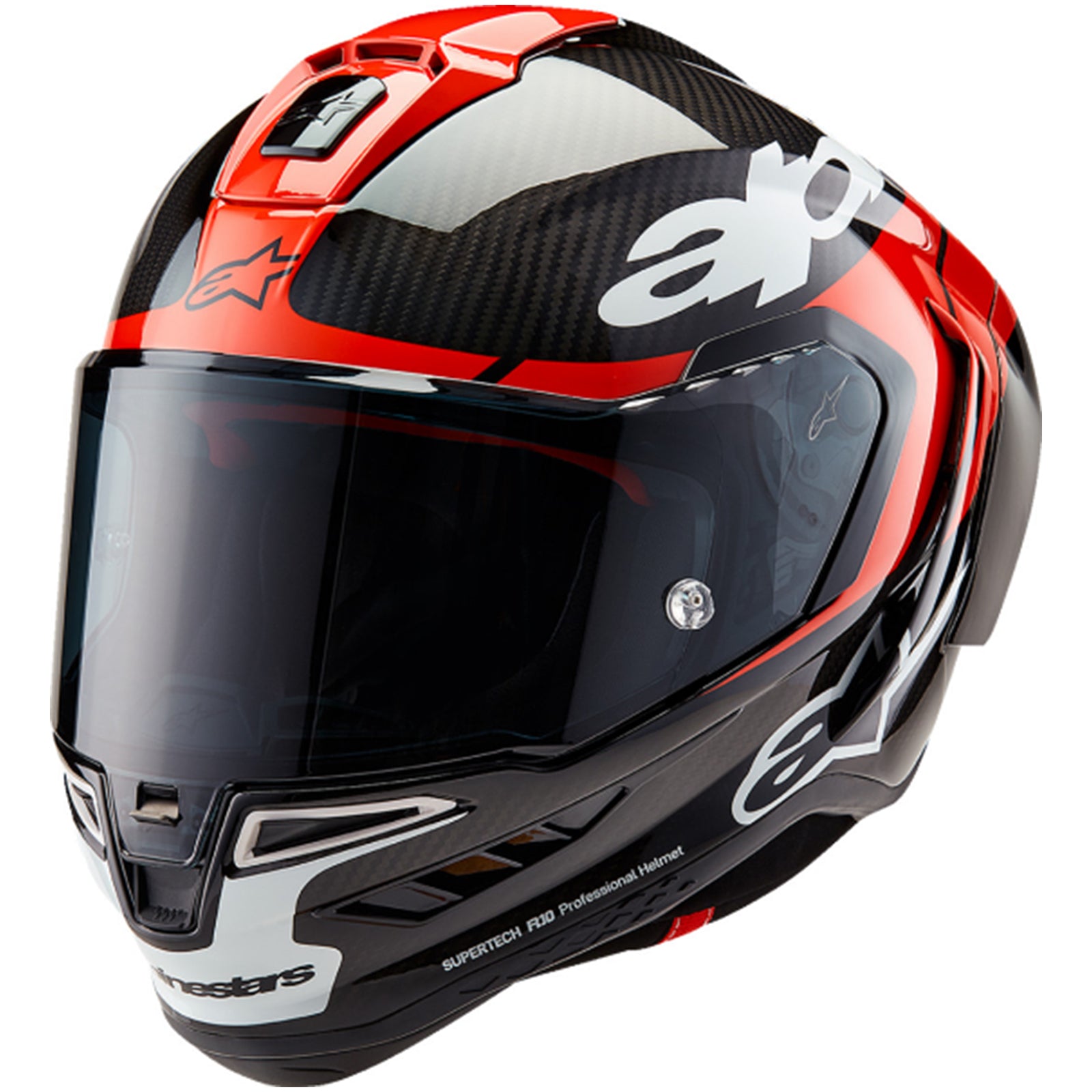 Alpinestars S-R10 Supertech Element Helmet Carbon/Red/White XS Alpinestars S-R10 Supertech Element Helmet Carbon/Red/White XS