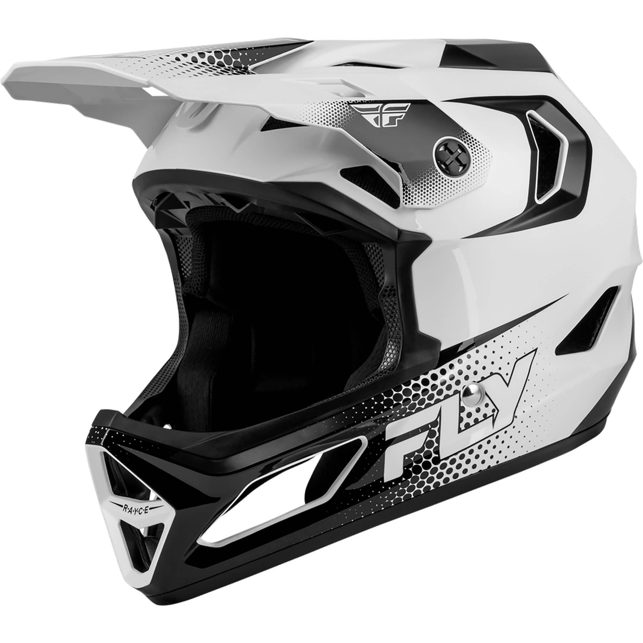 Fly Racing Rayce Sonar Youth MTB Helmets - White / Black