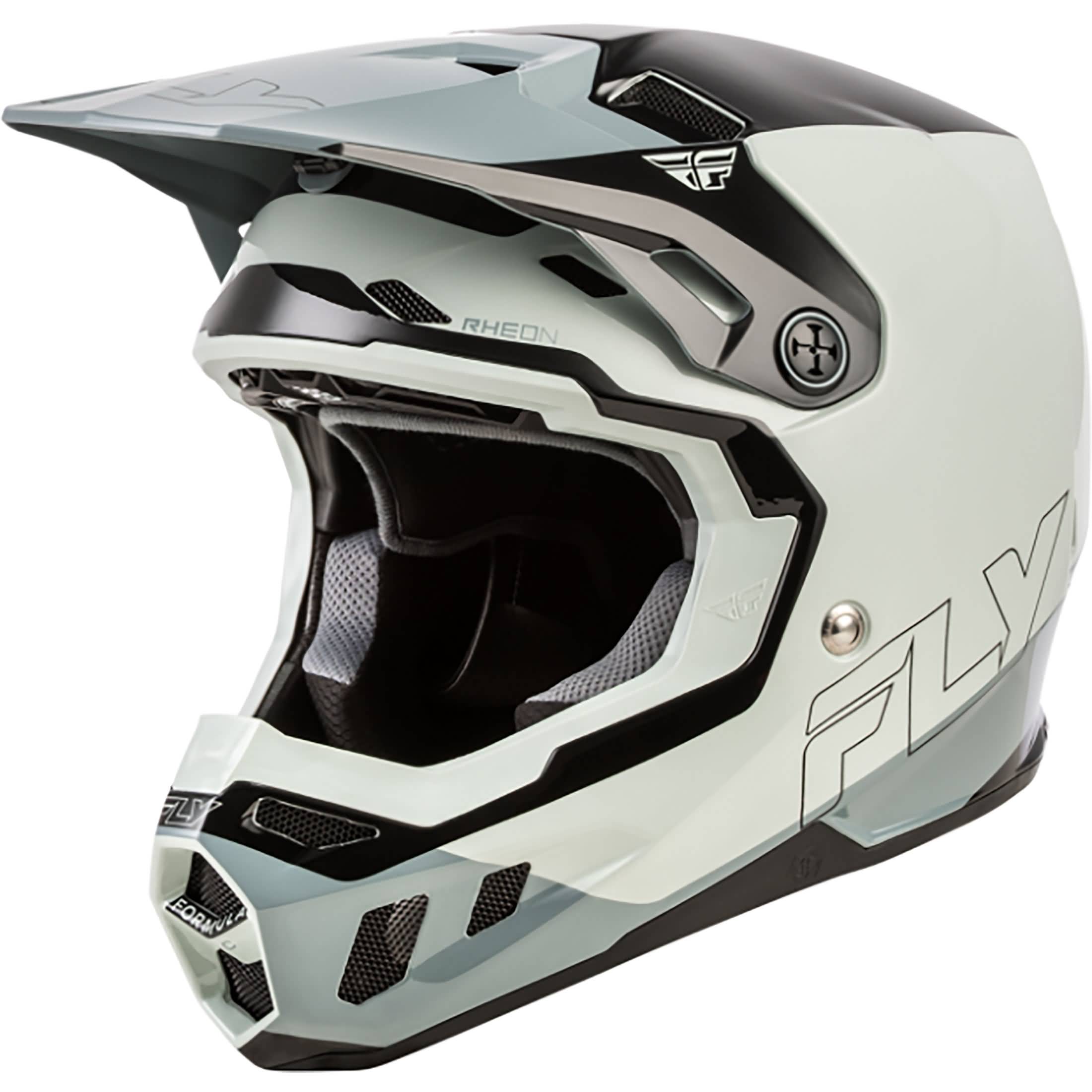 composite motorcycle helmets Fly Racing Formula CC Glide Helmet Grey/Light Grey/Black XL