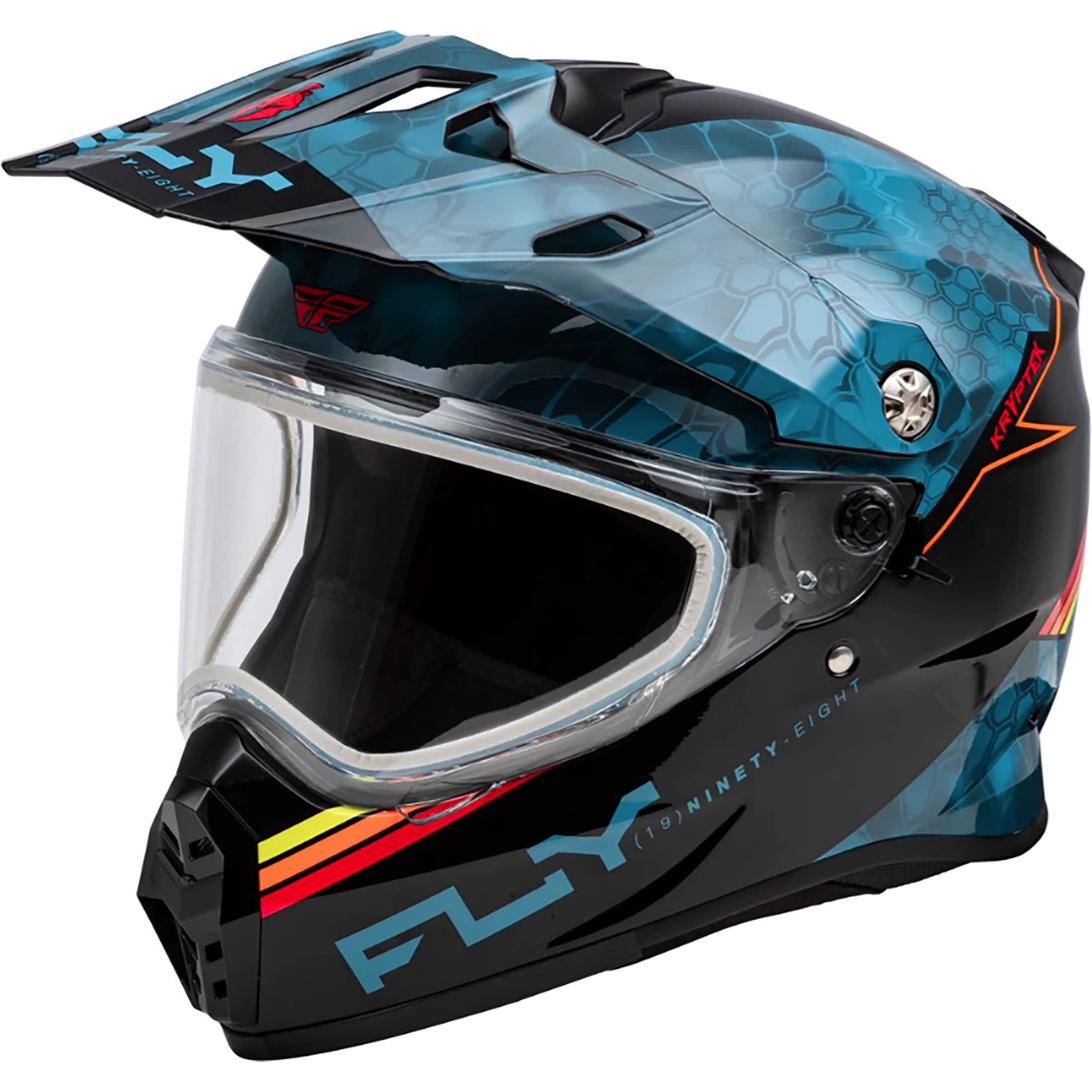 Fly Racing 73-31359L Trekker Cw Conceal Helmet Dual Shield Slate/Black/Red Large