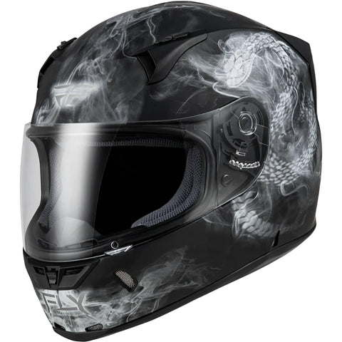 Fly Racing Revolt Coil Adult Street Helmets - Black / White