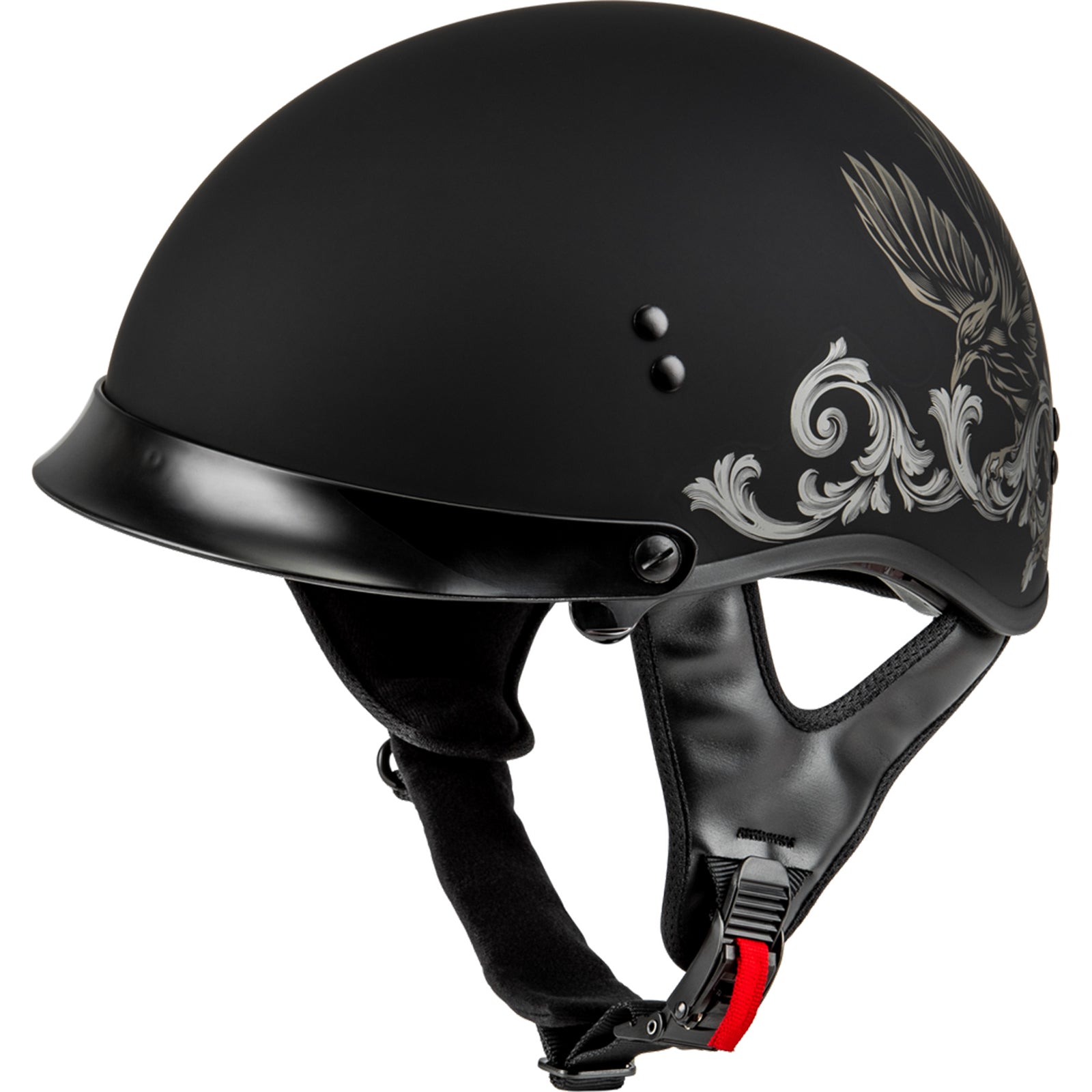 crusier motorcycle helmet color metallic Hh 65 Corvus Helmet W/ Peak Matte Black/Tan Md