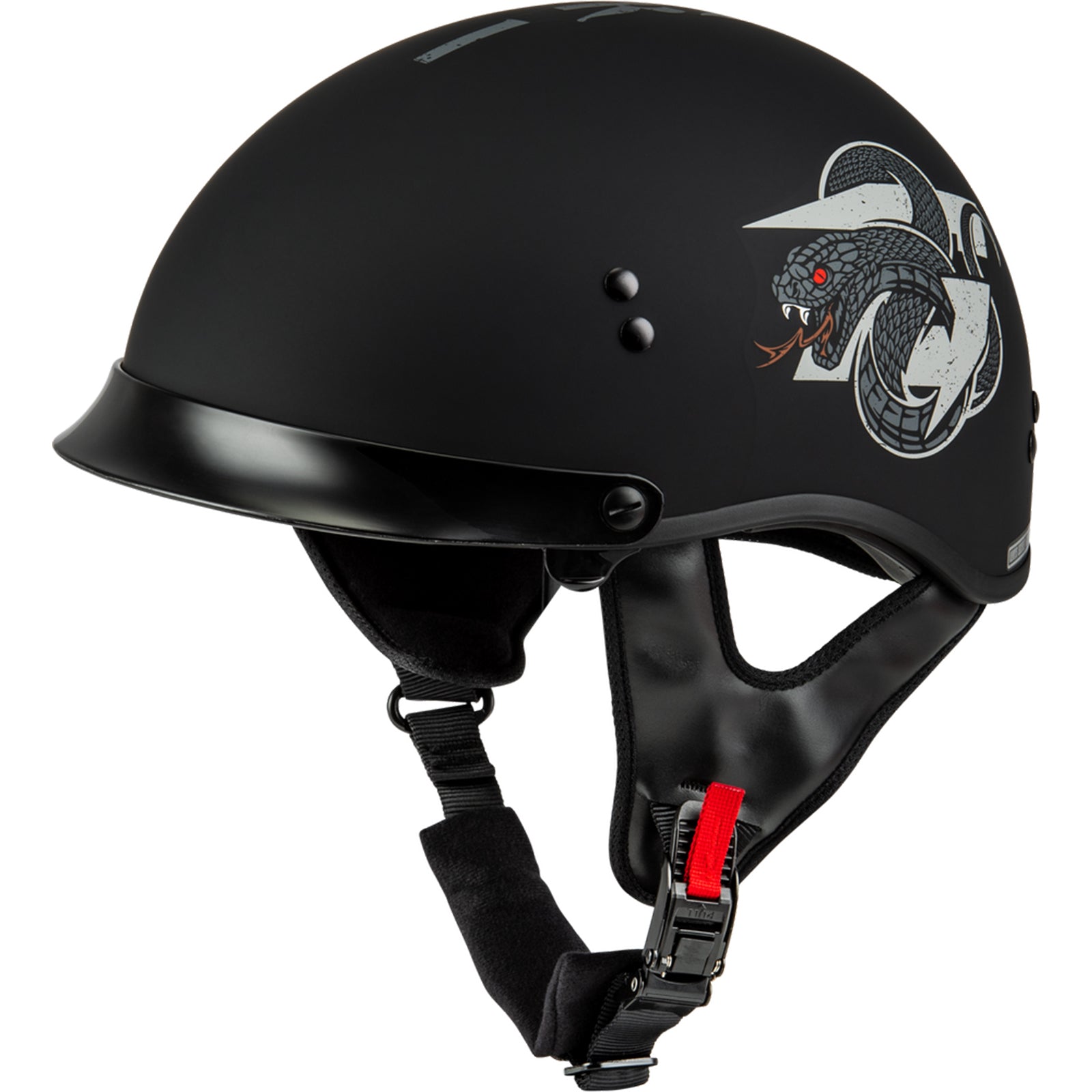 GMAX HH-65 DRK1 W/Peak Visor Adult Cruiser Helmets-72-7220