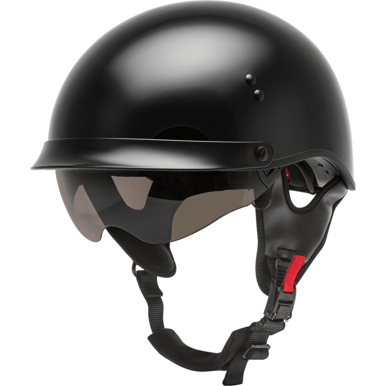 hh gear Hh 65 Half Helmet Full Dressed Black Md