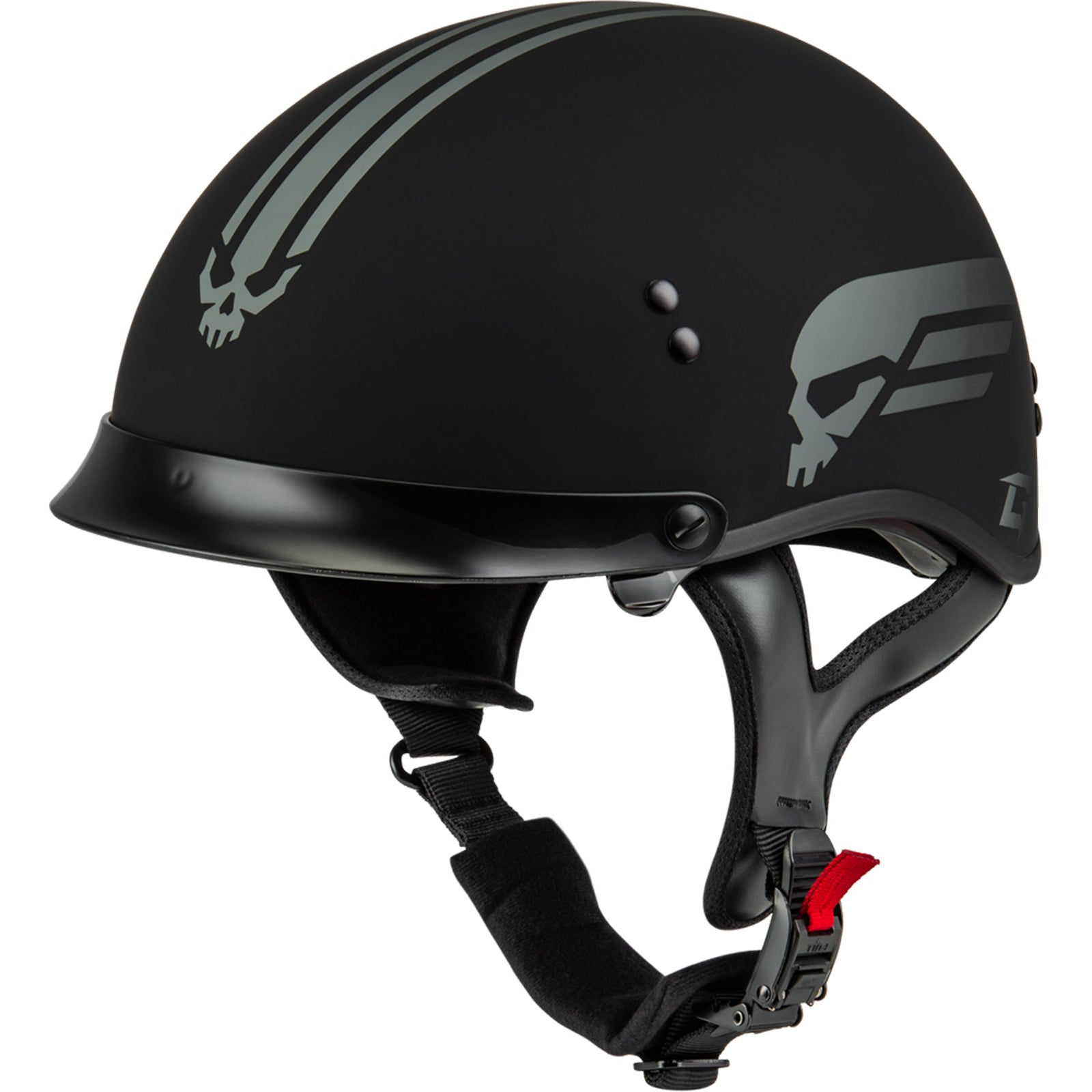Gmax Hh-65 Retribution Helmet Matte Black/Silver Md Gmax Hh-65 Retribution Helmet Matte Black/Silver Md