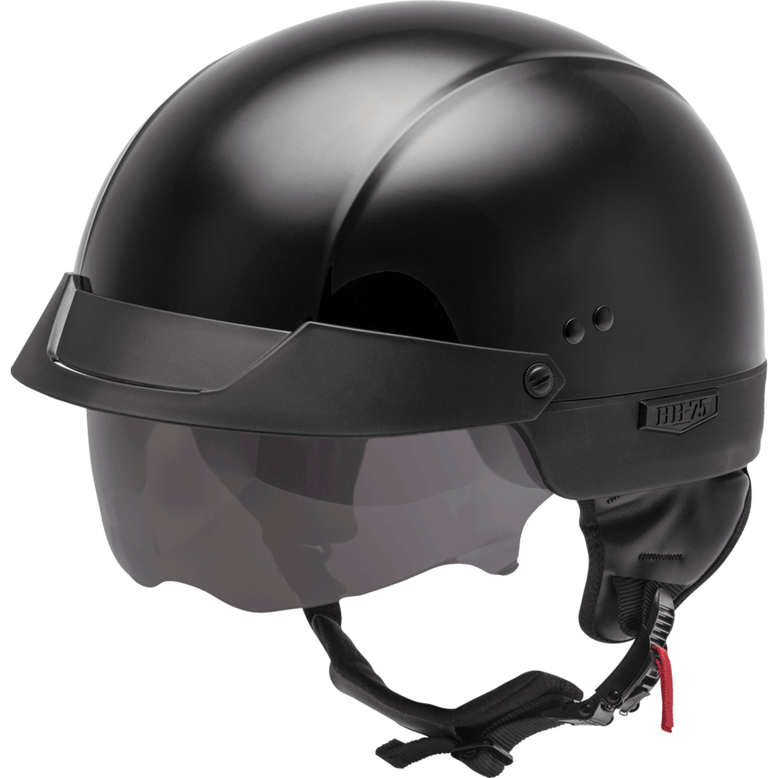 h&h gear GMAX HH-75 Half Helmet Matte Black / Md