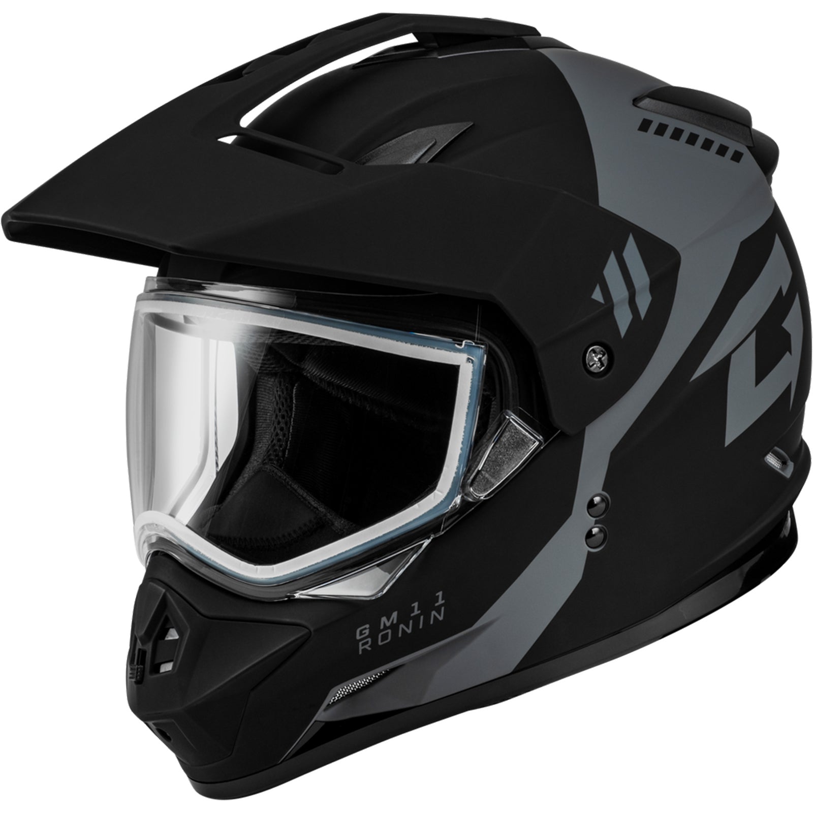 GMAX GM-11 Ronin Helmet Matte Black/Silver / XL