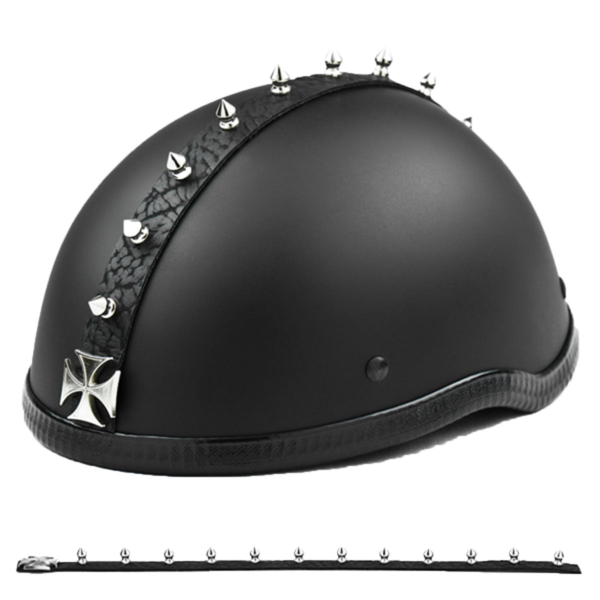 Helmets Inc. Metal Spike Strip Short Maltese Cross Mohawk Helmet Acces ...