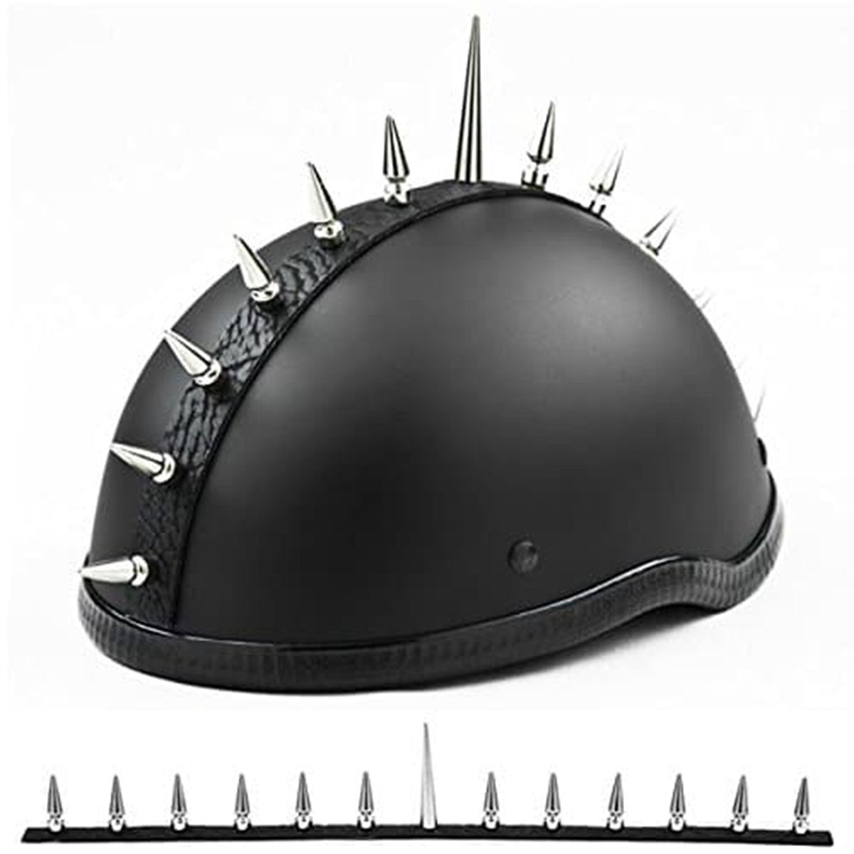 accessories motorcycle helmet Helmets Inc. Tall Middle Metal Spike Strip Mohawk Helmet Accessories ( – Motorhelmets.com