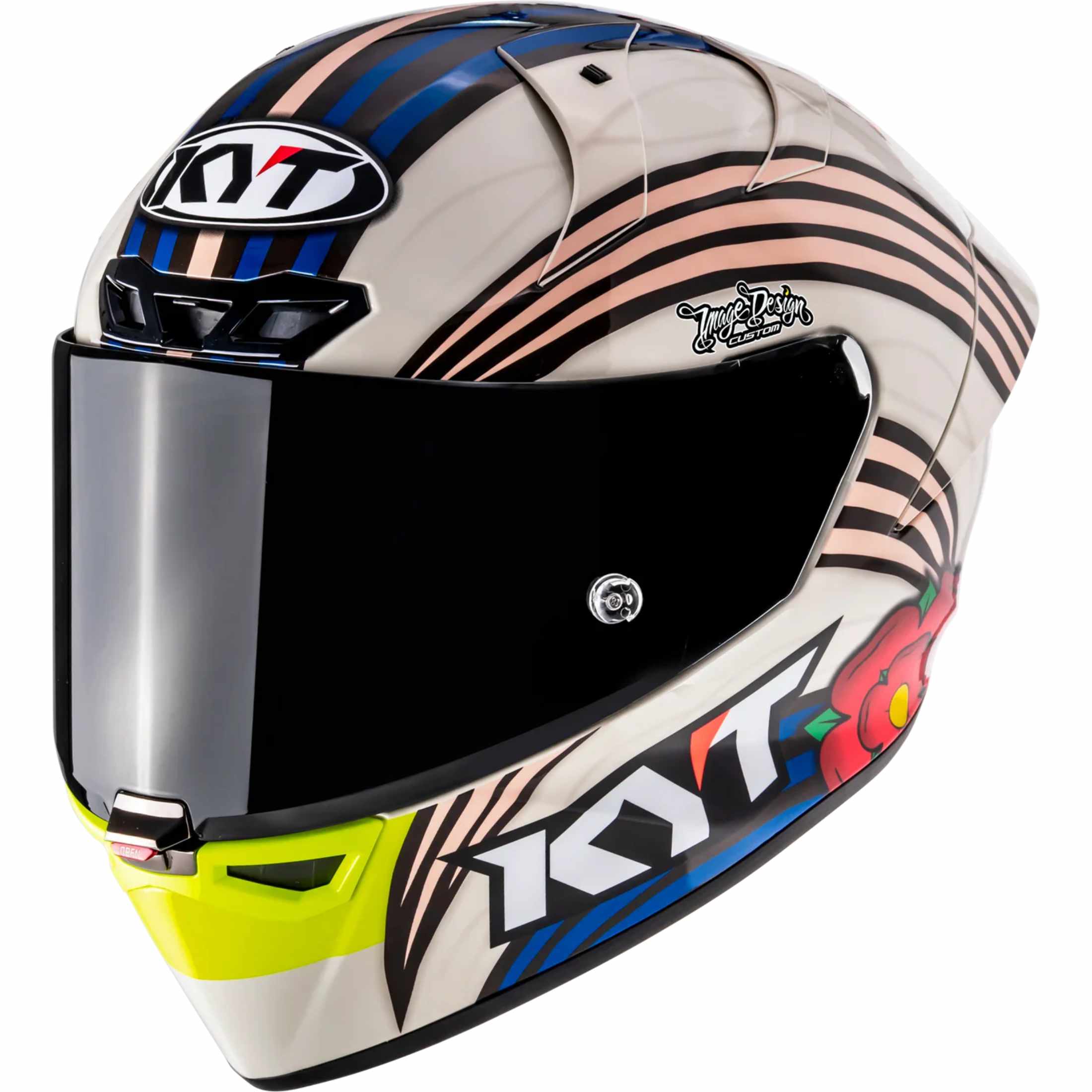 KYT John McGuinness Special Edition KX-1 Race GP with Signed Holographic Trading Card Adult Street Helmets-YTKX0008.2BUNDLE