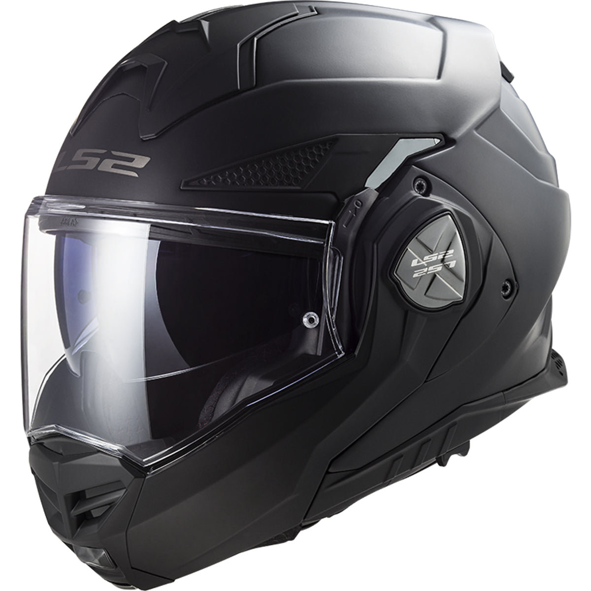 flat black xs small motorcycle helmet LS2 Advant X Modular Helmet Matte Black / Small