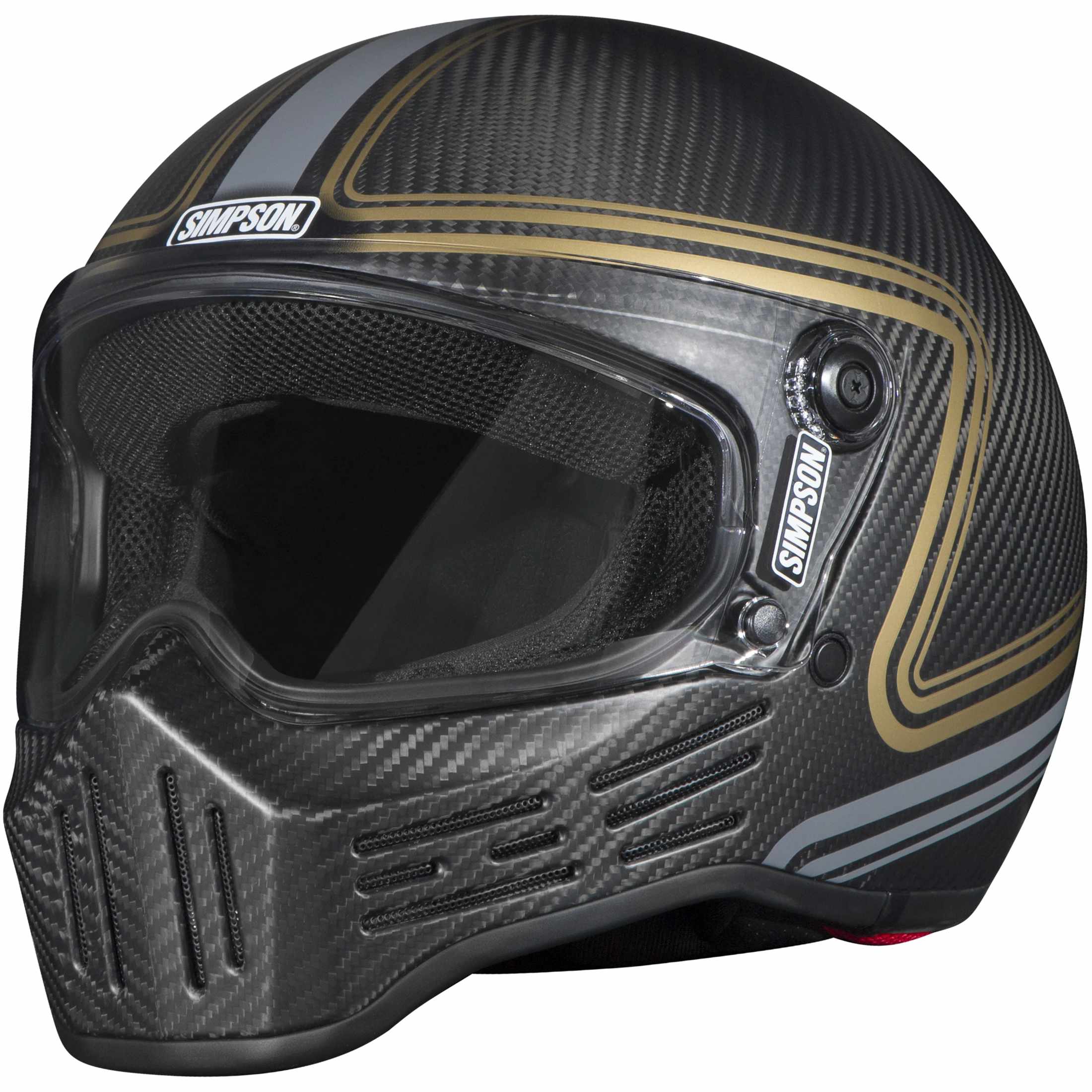 Simpson Motorcycle M30 Bandit Helmet - Carbon Slipline