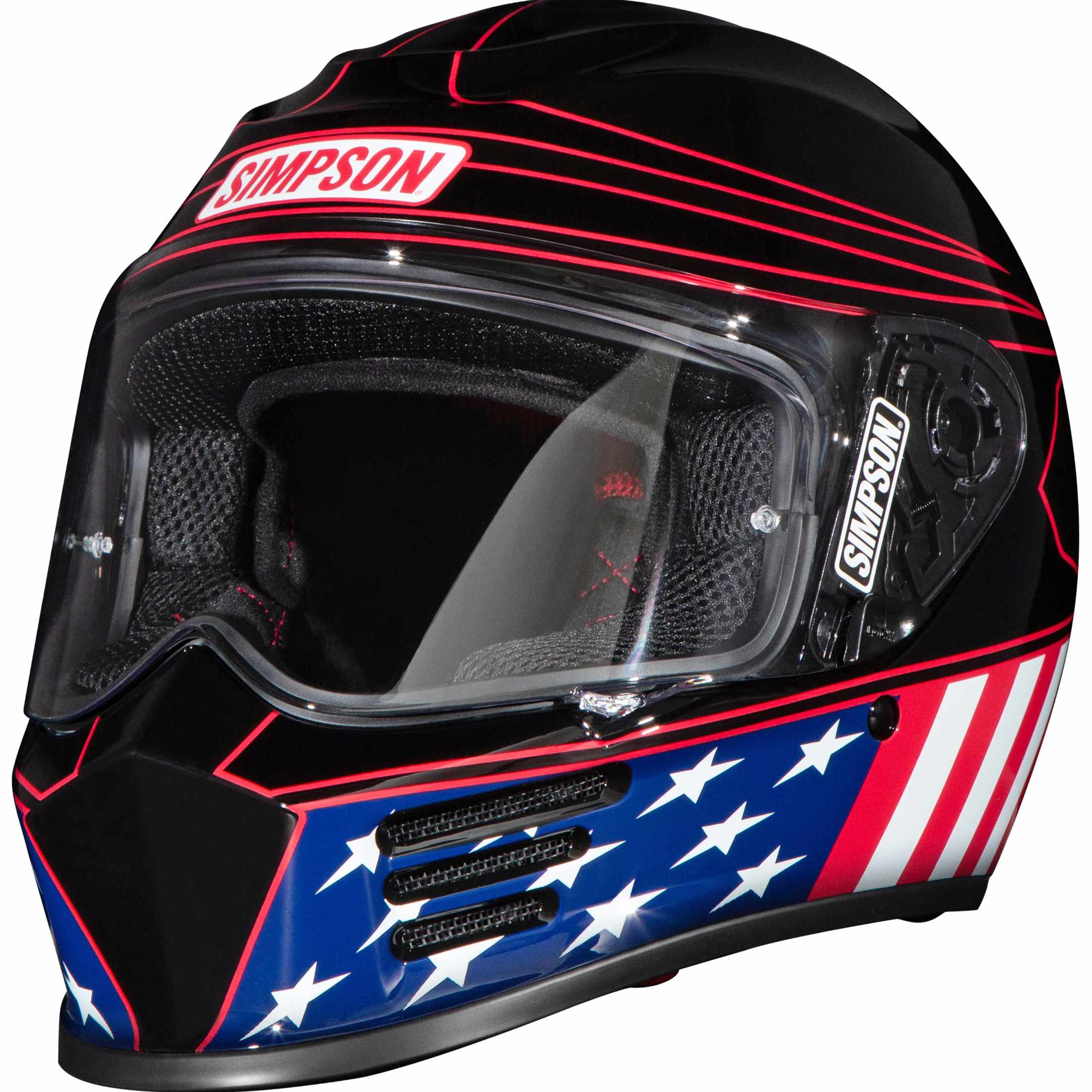Simpson Motorcycle SPBAM1SM - Speed Bandit Helmet - Americana Classic