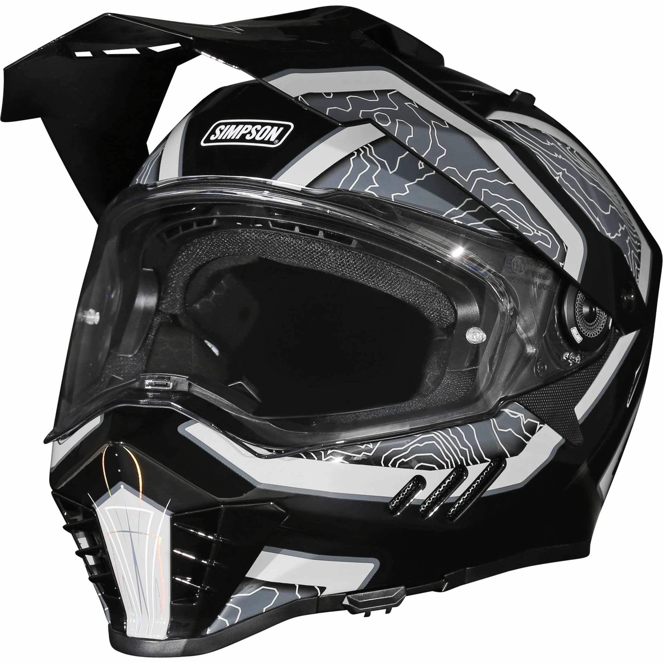 Simpson Motorcycle XBS2MD - Xcursion Bandit Helmet - Summit Black