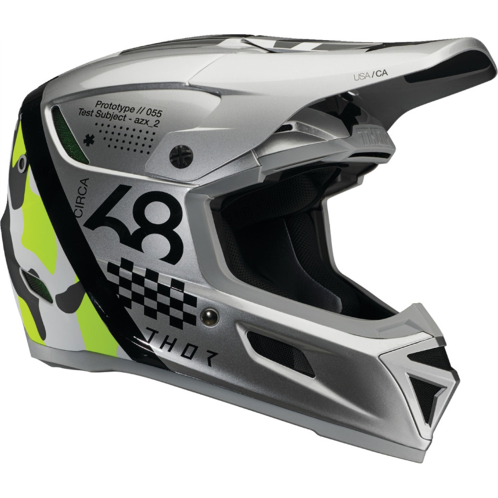acid motorcycle helmet Thor Reflex Riot Motocross Helmet, black, Size XL for Men