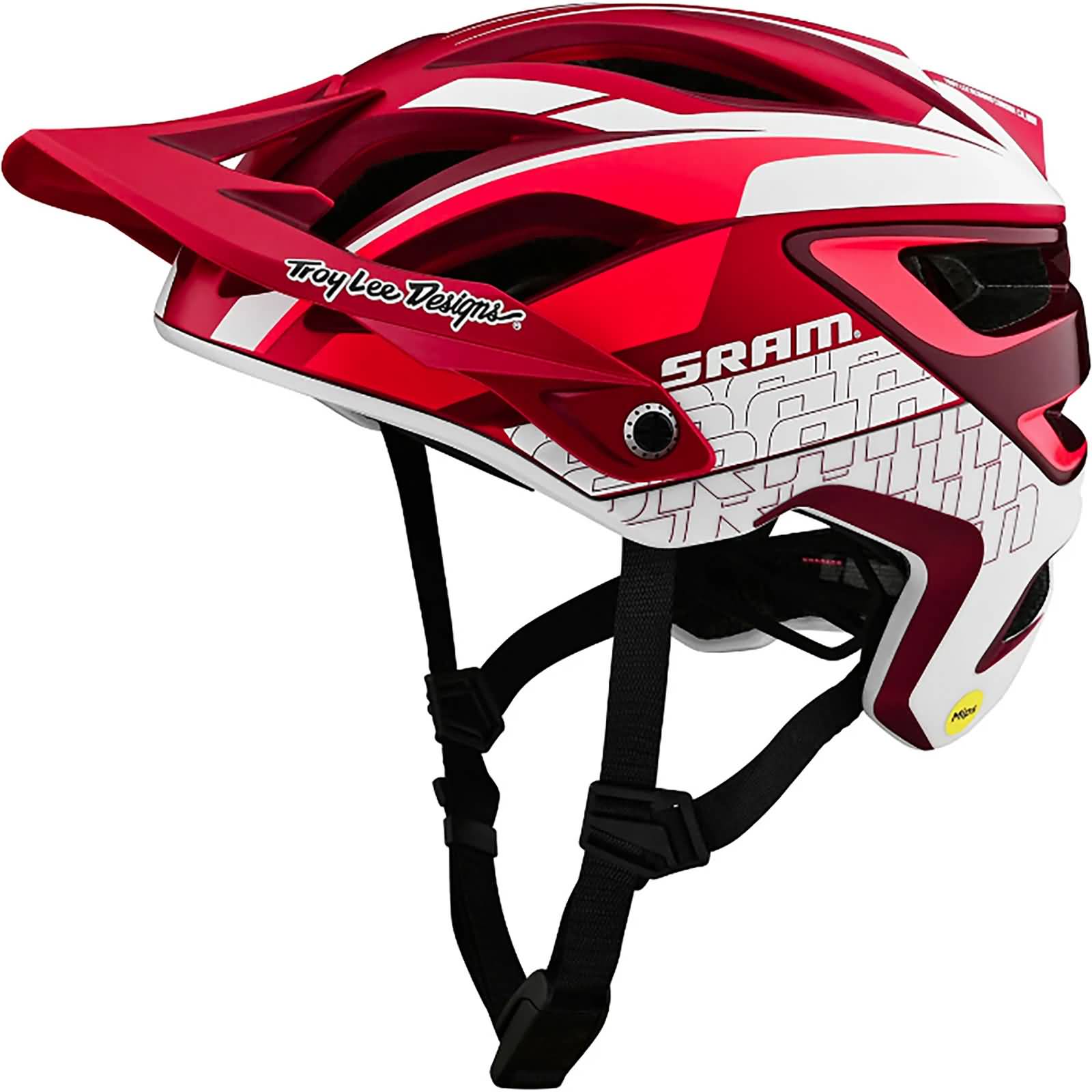 bike helmets for adults with big heads Troy Lee Designs A3 Helmet SRAM Red, Red / XL/2X