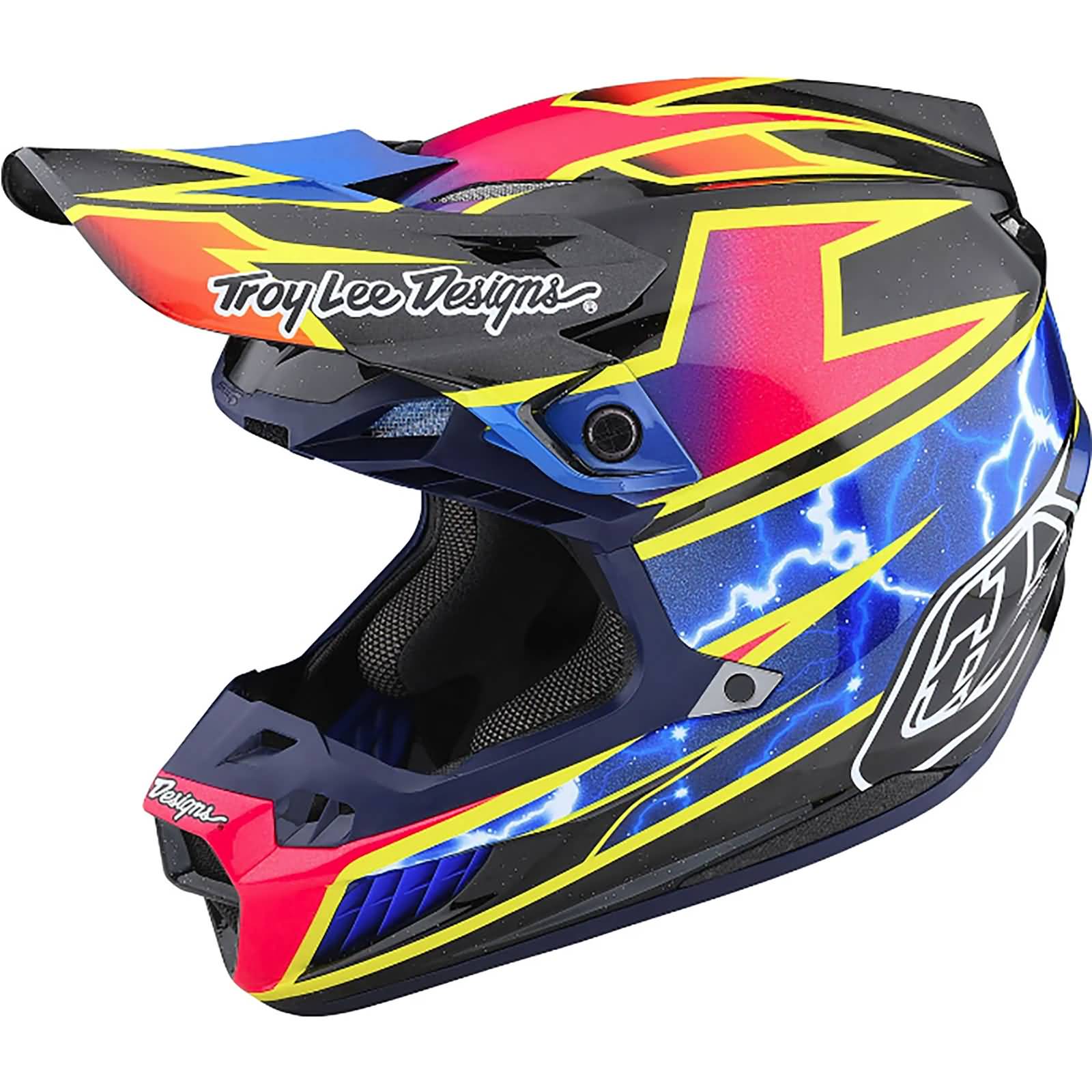 Troy Lee Designs SE5 Carbon Lightning MIPS Adult Off-Road Helmets-171325003