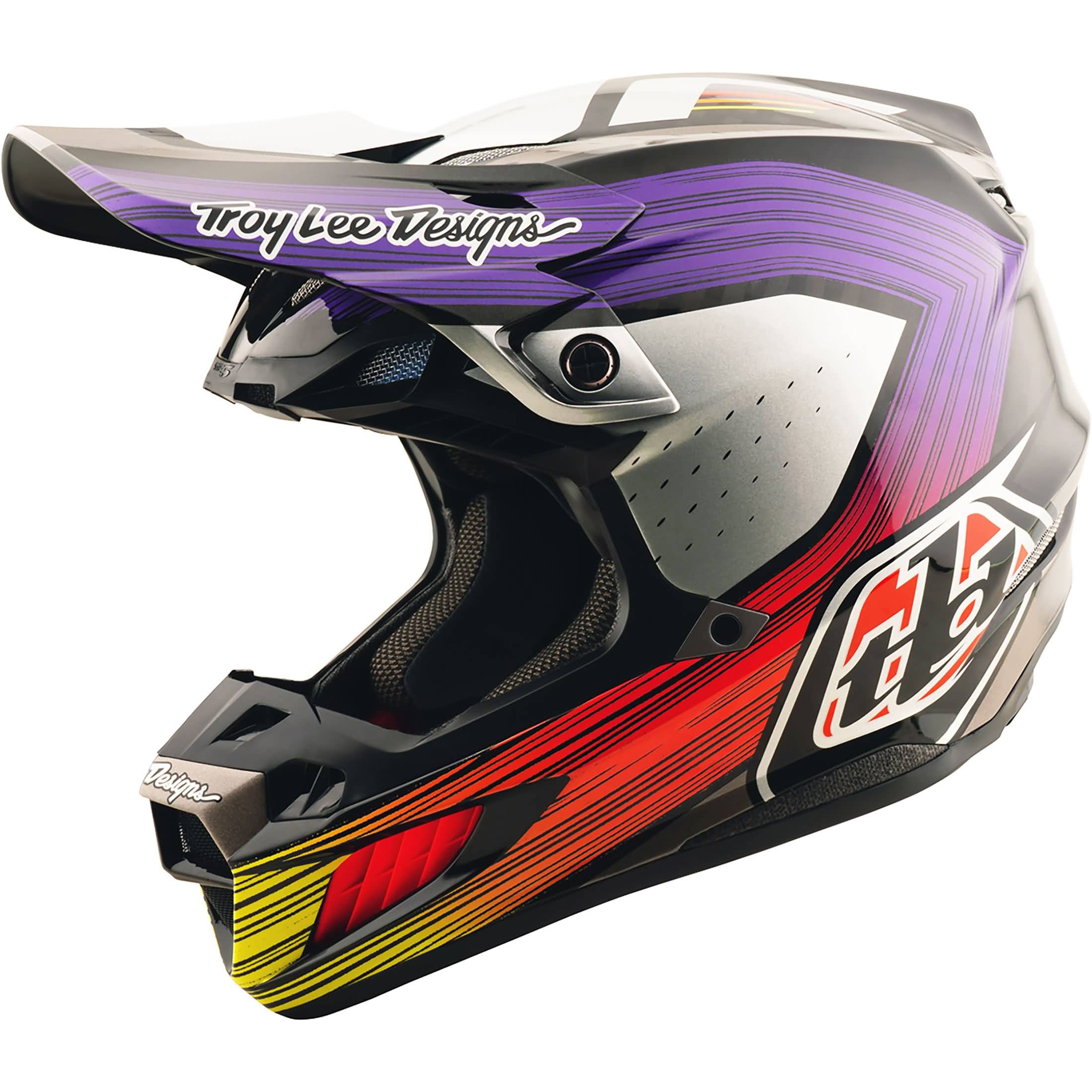 Troy Lee Designs SE5 Carbon Stripes MIPS Adult Off-Road Helmets-171260011