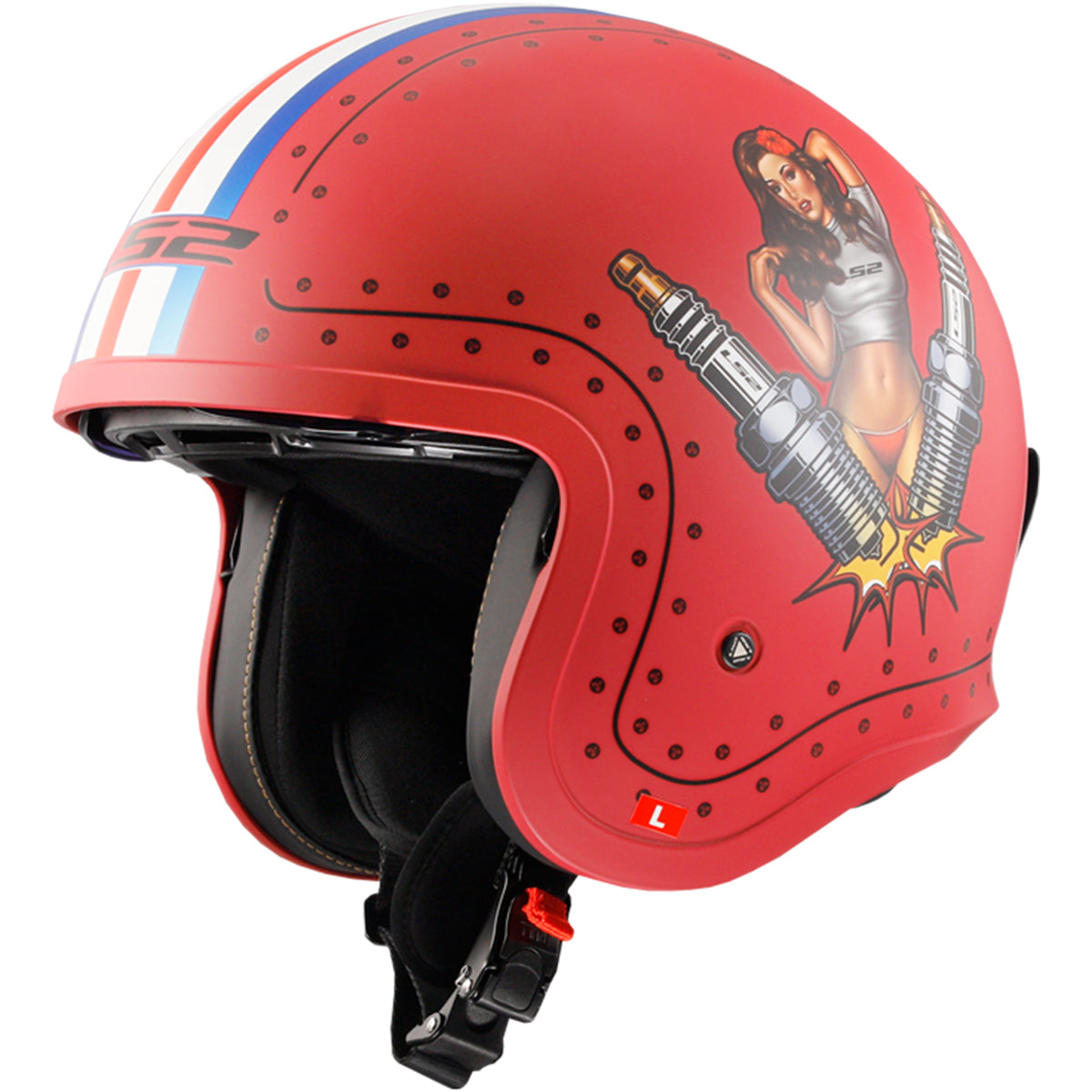 LS2 Spitfire Spark Helmet - Red