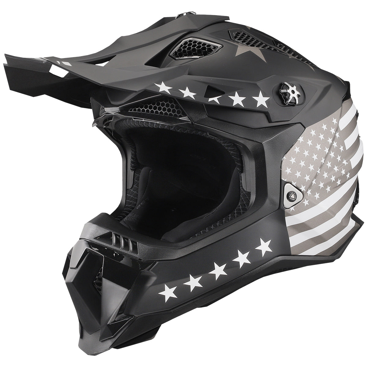 Black and white dirt bike helmet sale