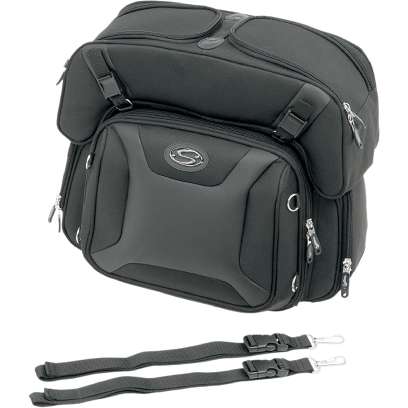 Saddlemen FTB2500 Sport with Rigid Top Bag Sissybar Adult Bags-3515