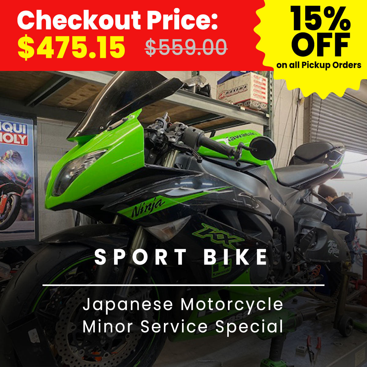 Japanese Motorcycle Minor Service Special (at Location: Fullerton CA)