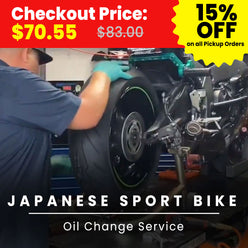 Motorcycle Japanese OEM Sport Bike Oil Change Service (at Location: Fullerton CA)