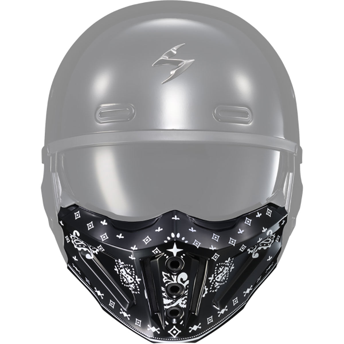 Excision All-Over 'Sliced' Logo Face Mask - Black/Grey