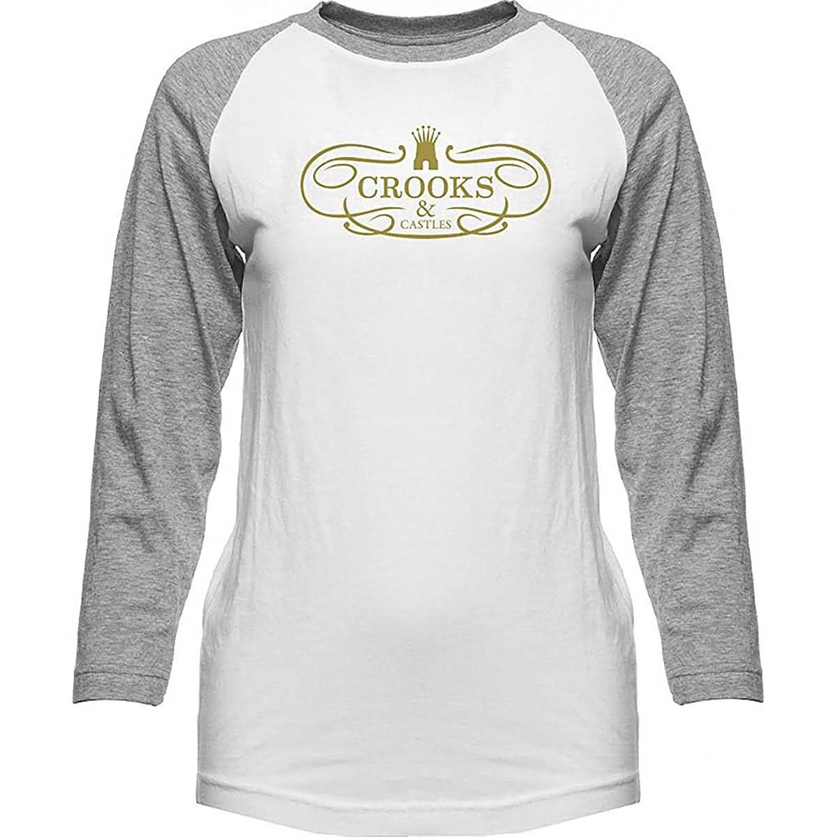 Crooks & Castles Superlative Baseball Knit Women's 3/4-Sleeve Shirts-CL1350122