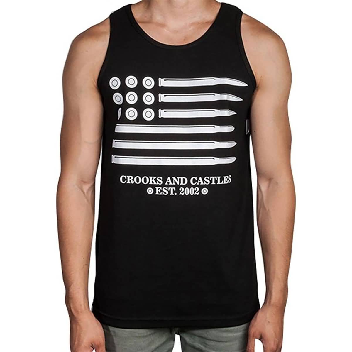 Crooks & Castles Ammo Flag Men's Tank Shirts (Brand New) –