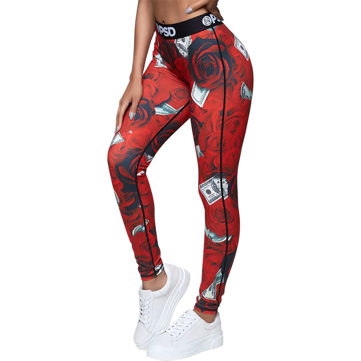 PSD 100 Roses Legging Women's Pants (Refurbished, Without Tags) –