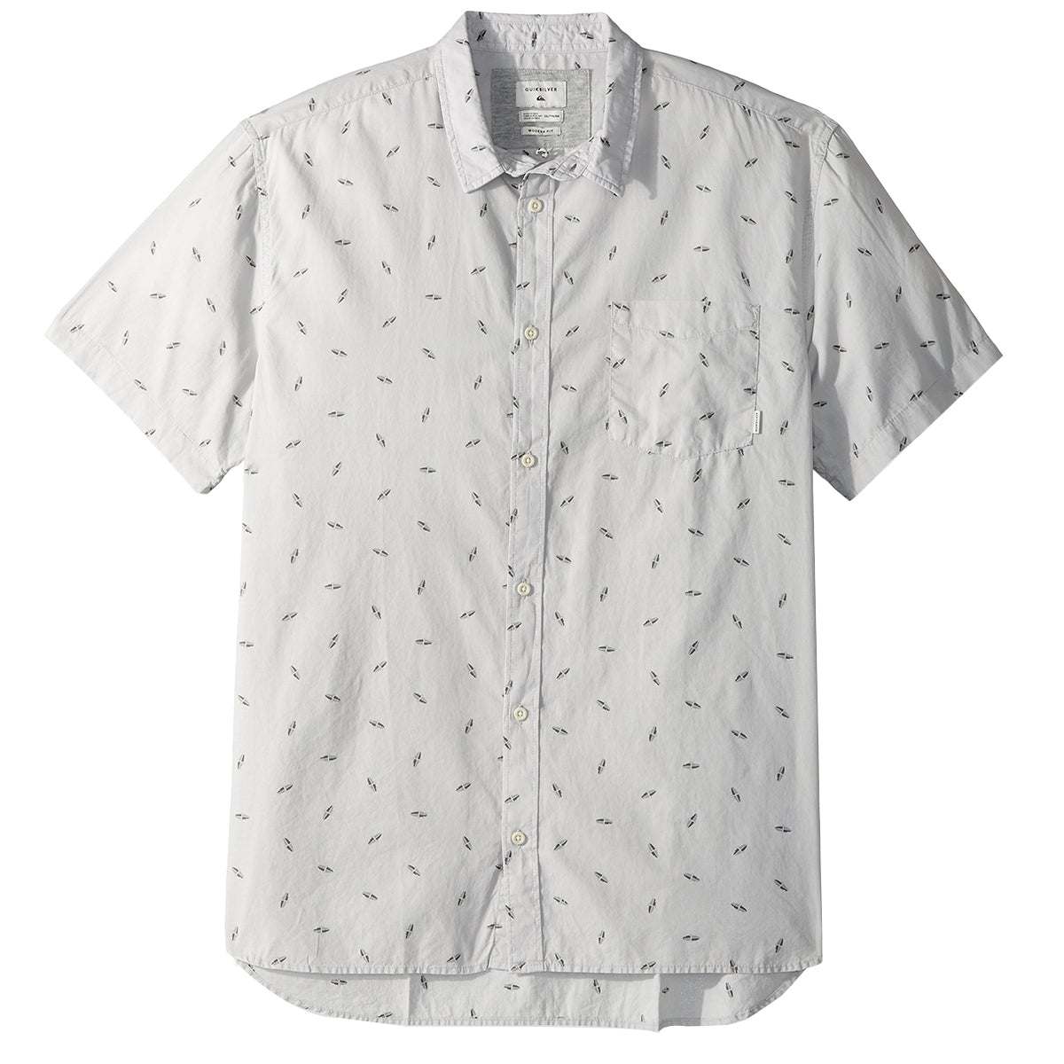 Quiksilver Boredsnap Mini Motif Men's Button Up Short-Sleeve Shirts - Micro Chip Boredsnap