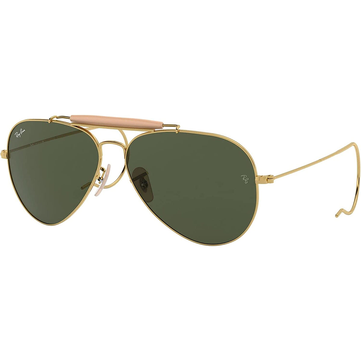 Ray-Ban Outdoorsman Men's Aviator Sunglasses - Gold Green / Classic G-15 /  One Size