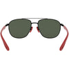Ray-Ban RB3659M Scuderia Ferrari Collection Men's Aviator Sunglasses (Refurbished, Without Tags)