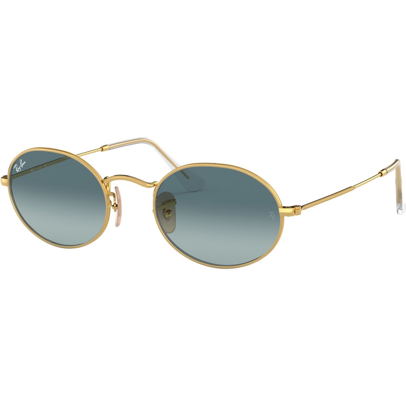 apparel ray ban lifestyle sunglasses mens rb3547 oval gold blue gradient