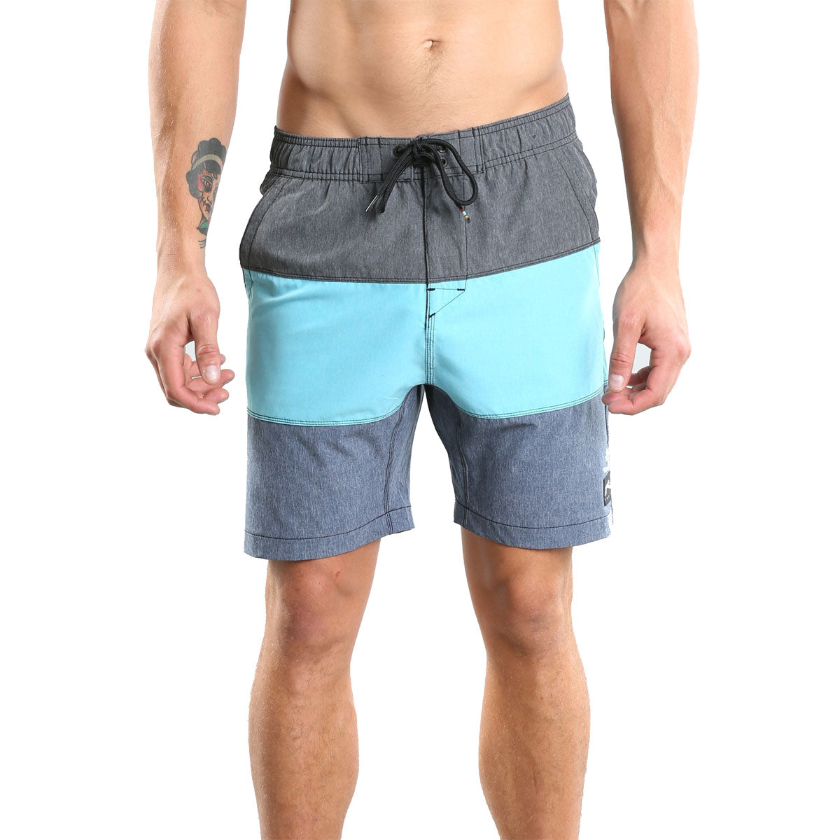 Rusty Tri Hooked Marle Elastic Men's Boardshort Shorts - Maui Blue