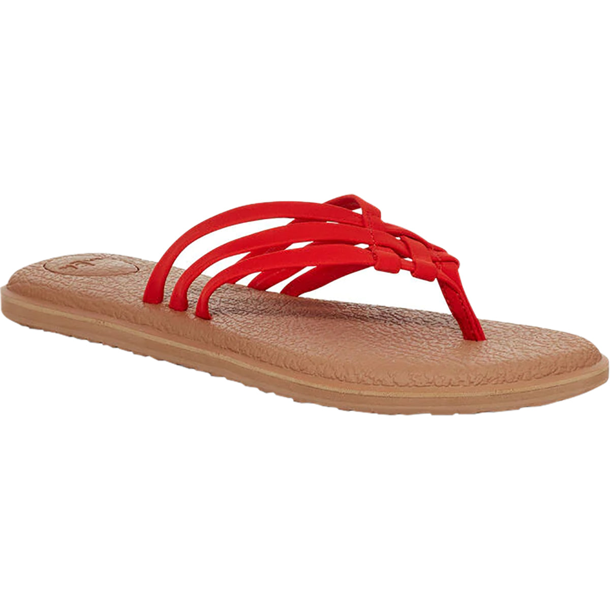 Red Sanuk size 8 yoga sling sandals