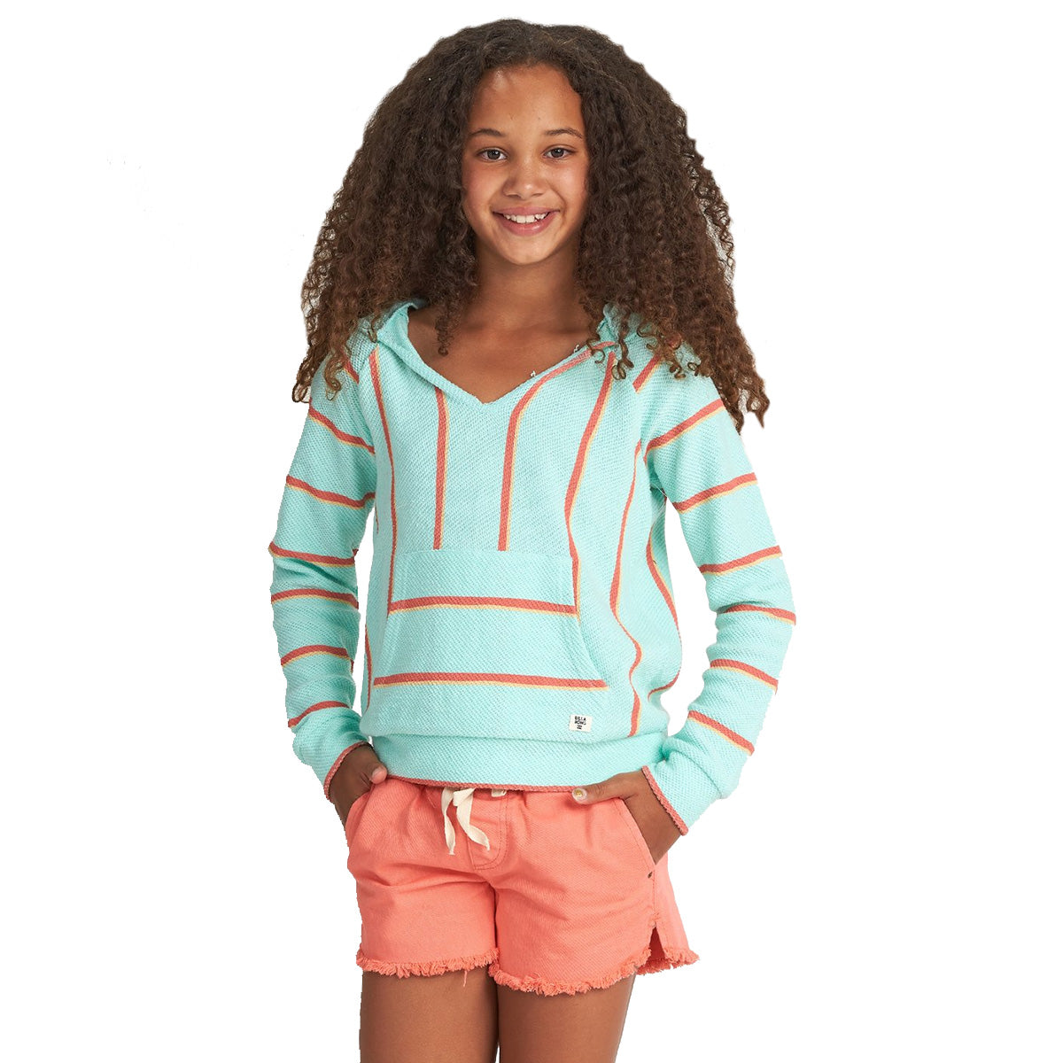 Billabong Sandy Stripes Youth Girls Hoody Pullover Sweatshirts-G601WBSA