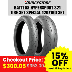 Battlax Hypersport S21 Tire Set Sale Front 120/70ZR17 Rear 180/55ZR17