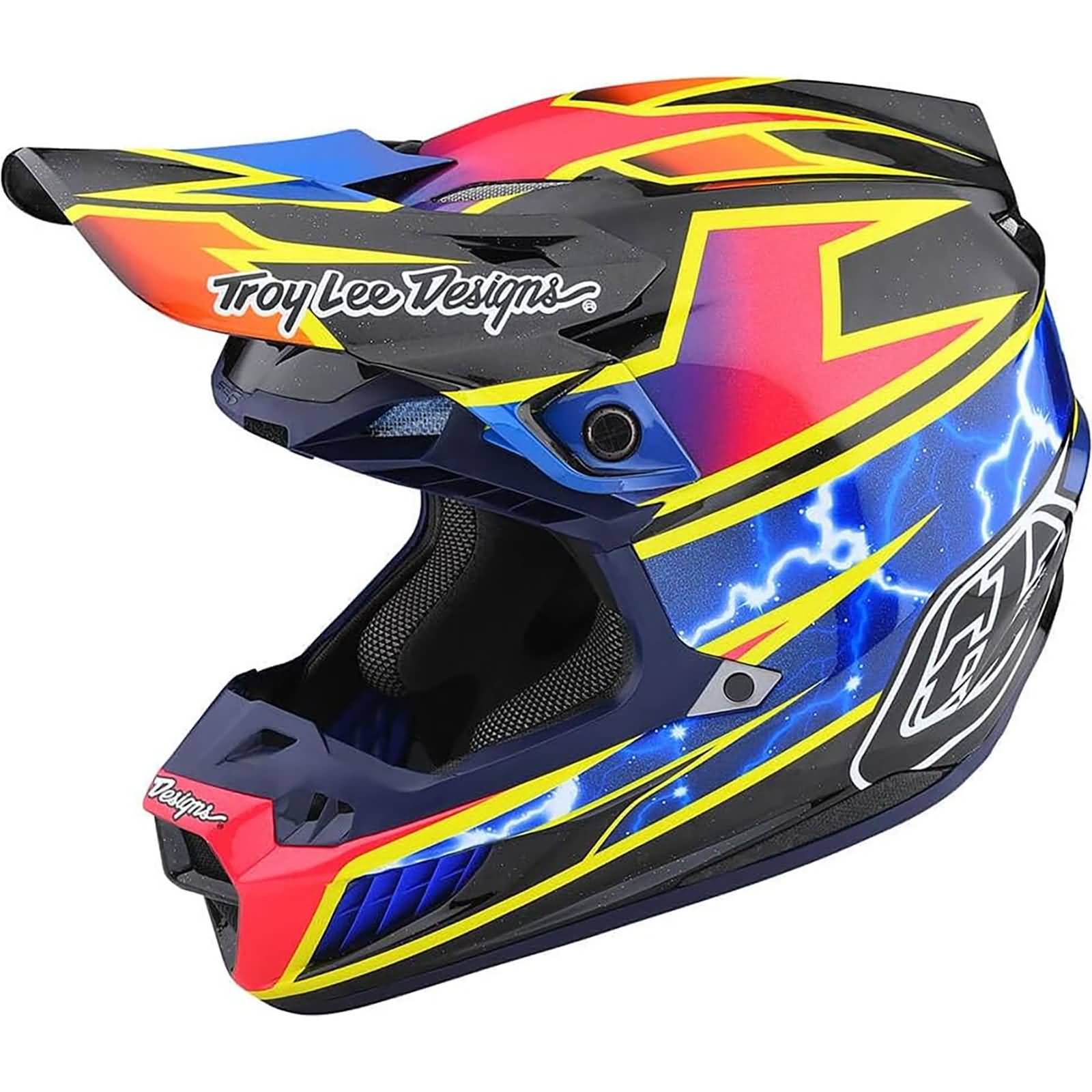 Troy Lee Designs SE5 Carbon Lightning MIPS Adult Off-Road Helmets-171325003