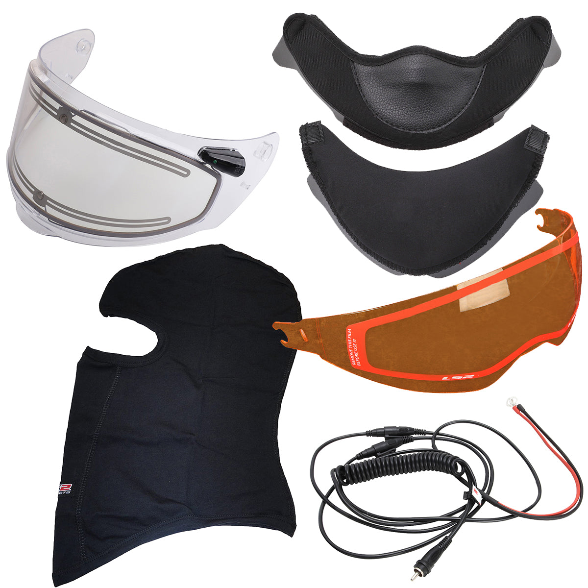 LS2 Stream Electric Snow Shield Upgrade Kit Helmet Accessories-03-378