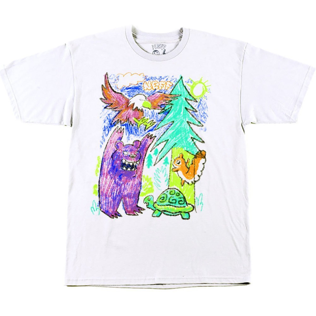 Neff Crayon Wilderness Men's Short-Sleeve Shirts - White