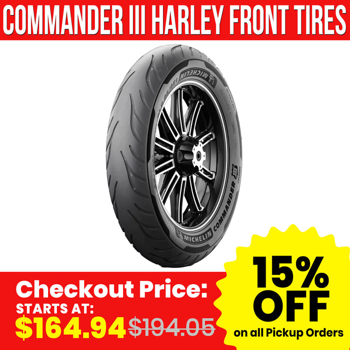 Michelin Commander III Harley Davidson and Metric Cruiser Front Tires-87-93745